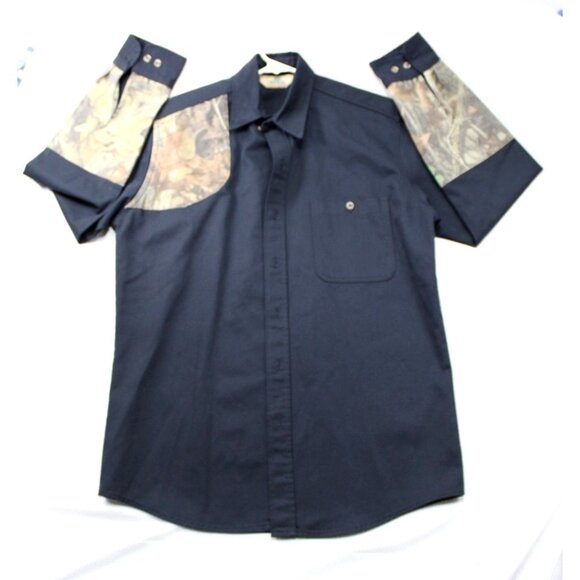 Redhead Realtree Camo Shirt Button Up Long Sleeve Blue/Camo Hunting Shooting - Picture 1 of 7